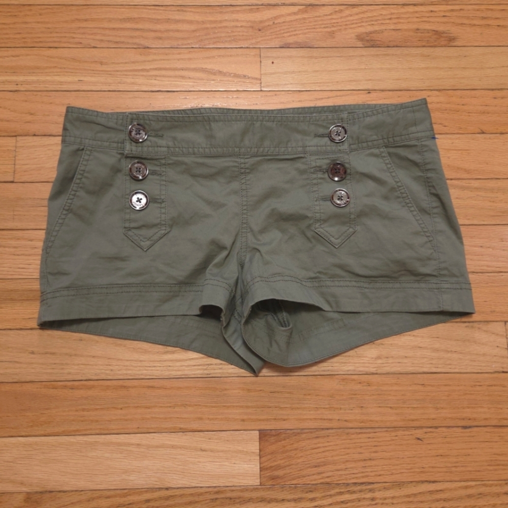 Army Green Cargo Mini Shorts Express Sz 8